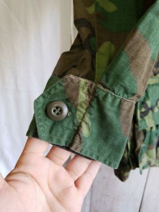Vintage Vietnam War 69 ERDL Camo Shirt Coat Slant Pockets SM Reg poplin class 2 3