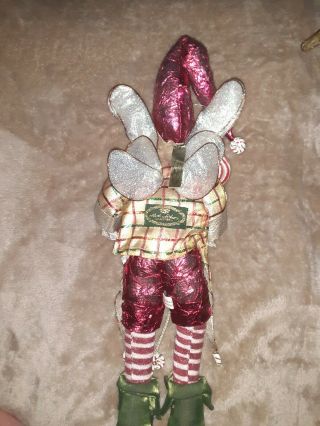 MARK ROBERTS Christmas Fairy Doll Figure Peppermint Lollipop Santa 17 Inches 3