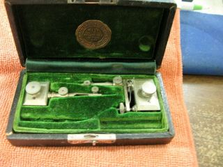 Vintage Alteneder Drawing Instruments In Orig.  Case - Beam Compass/trammels - Guc