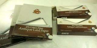 Southworth 25 Cotton Fiber Antique Laid Paper & Envelopes