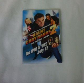 Dvd Movie Agent Cody Banks 2 Collector Rare Promo Pin - Back Button