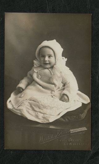 S1567) Vintage Model Studio Collingwood Photo Postcard Of A Young Child