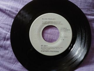Elvis Presley Rare Gray Label My Boy/loving Arms 45 1974 Nm Ela