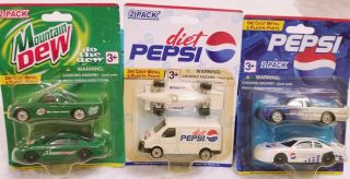 Die Cast Pepsi Diet Pepsi And Mountain Dew Double Car