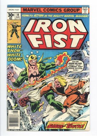 Iron Fist 14 Vol 1 1st Appearance Of Sabretooth