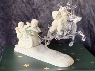 Snowbabies Dept 56 Sleigh With Reindeer Up Into The Stars Box