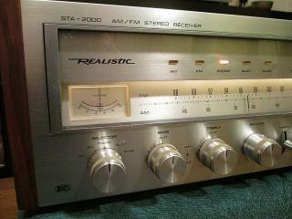 Vintage REALISTIC STA - 2000 AM/FM Stereo Receiver Serviced 2