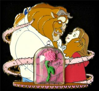 Disney Beauty and the Beast Belle Transformation with Rose LE 500 Pin 3