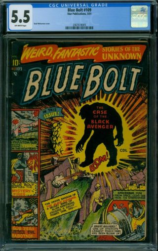 Blue Bolt 109 Cgc 5.  5 - Ow Pages
