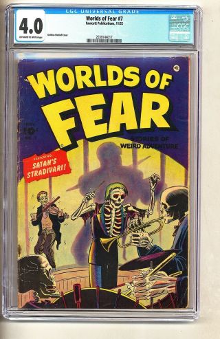 Worlds Of Fear 7 (cgc 4.  0) Ow/w Pages; Moldoff Cover; Fawcett; 1952 (c 26136)
