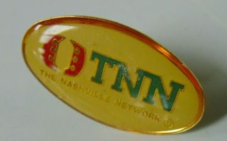 Vintage Tnn The Nashville Network Pin Yellow Older Item