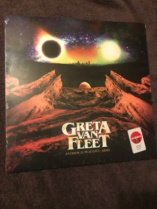 Greta Van Fleet Anthem Of The Peaceful Army Target Red Vinyl Lp Misprint 1st