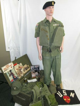 Vietnam War - Us Navy River Patrol Uniform Grouping,  Id 