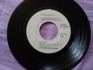 Elvis Presley Rare Gray Label My Boy/loving Arms 45 1974 Nm Emb
