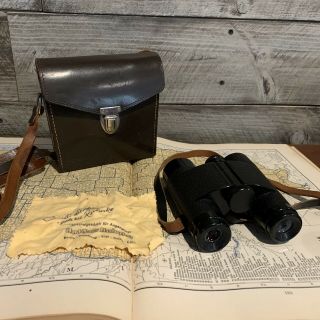 Vintage Leitz Leica 8x32 Trinovid Binoculars With Leather Case Wetzlar Germany