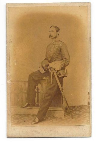 Cdv: Colonel Hugh Rowlands - - Victoria Cross Winner In Crimea - - - Zulu War Vet