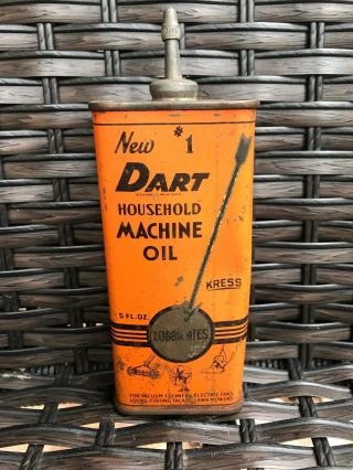 Dart Household Machine Oil Lead Top Oiler 1 Can