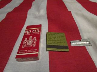 Vietnam Us Army Usmc C Ration Mci Pall Mall Cigarettes Matches And Speaker P - 38