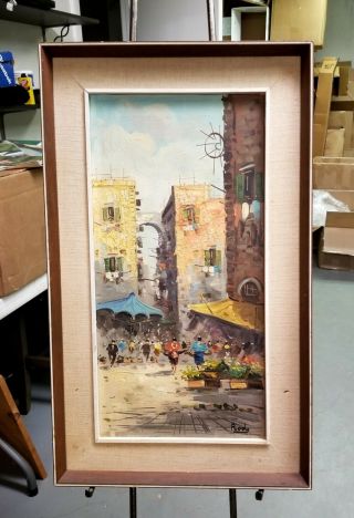 French Impressionist Rody Rody Well Listed Street Scene Framed Signed Piece