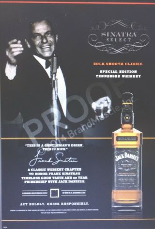 Frank Sinatra /jack Daniels Poster.  24 By 36