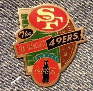 San Francisco 49ers Pin Nfl Football 1994 Vintage Coca Cola Coke Old Stock