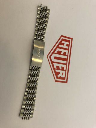Vintage Heuer Beads Of Rice Steel 20mm Bracelet 1163 AUTAVIA,  1153 CARRERA 2