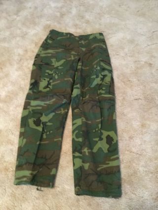 Vietnan Trousers Mans Camouflage Cotton Wr Poplin Class 2 Size Small Regular