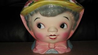 Nr - Antique Lefton Dainty Miss / Grey Haired Lady Cookie Jar.
