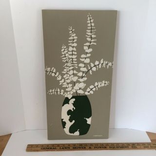 Marushka Floral Vase Screen Print / Signed Mid Century Wall Art 1970s Vintage