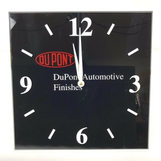 Dupont Automotive Finishes Shop Wall Clock Black White Numerals Battery Operated