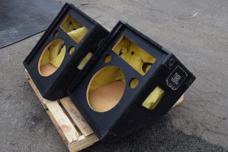 Pair Vintage Jbl Speaker Cabinets Enclosures 12 " 15 " Mid Range Horn Loaded Empty