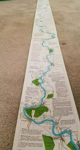 The Oarsman & Anglers Map The River Thames From It 