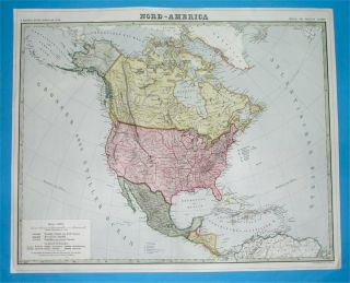 1857 Elephant Unusual Map Texas United States California Mexico Canada