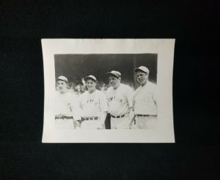 1934 All Star Game Babe Ruth Lou Gehrig Jimmie Foxx Lyons Vtg Type 1 5x4 " Photo