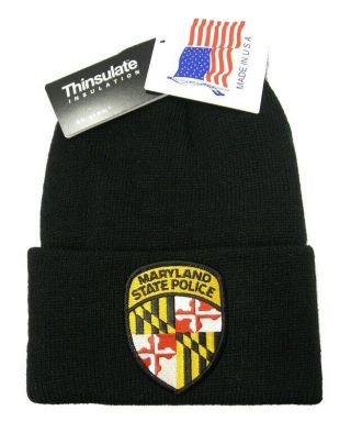 Thinsulate Knit Hat With Maryland State Patch