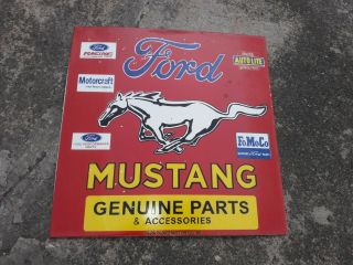 Porcelain Ford Mustang Enamel Sign 12 X 12 Inches