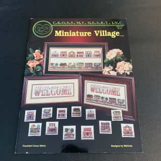 Cross Stitch Leaflet Miniature Village Cross My Heart