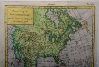 Antique Map of North America by Robert de Vaugondy 1750 2