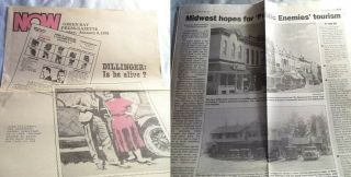 Local Newspaper Articles John Dillinger Story & Johnny Depp Gangster Movie 34pe