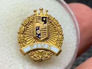 Zenith 1/10 10k Gold Filled 5 Years Of Service Award Pin.  Design.