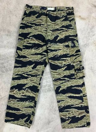 Tiger Stripe Gold Advisor Camouflage Trousers Vietnam Ranger Arvn Sparse Dense