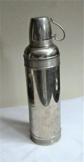 Vintage metal Early 1900 ' s American thermos bottle company No.  60 1907 2