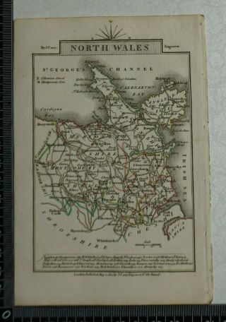 1810 - John Cary Map Of North Wales