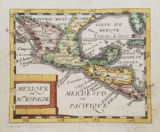 Antique Map Of Mexico And Central America From 1682 By Pierre Duval