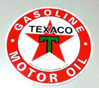 Texaco Gasoline Motor Oil Sign Gas Tin Metal Tacker Wall Signs 1 Texas Co.  Fo7