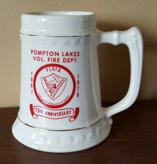 Pompton Lakes Nj Volunteer Fire Department Mug 75th Anniversary 1976