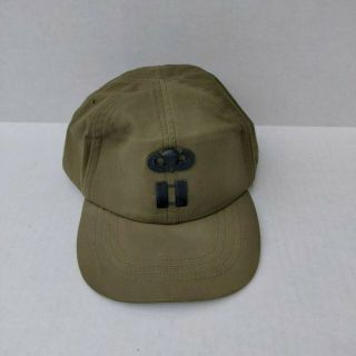 Vintage Vietnam Us Army Military Green Field Cap Pins Hat Ace Mfg Co Size 7 1/8