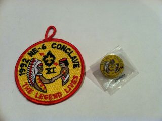Boy Scout Order Of The Arrow Susquehannock Lodge 11 Xi Ne - 6 Conclave Patch & Pin
