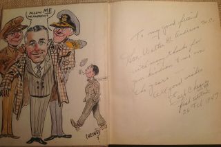 Eggburt Wwii Navy Cartoons Earle Chesney 1945 Art Gifted To Congressman