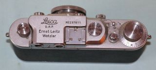 Vintage Leica D.  R.  P.  Ernst Leitz Wetzlar 35 MM Camera w Elmar lens 237811 2